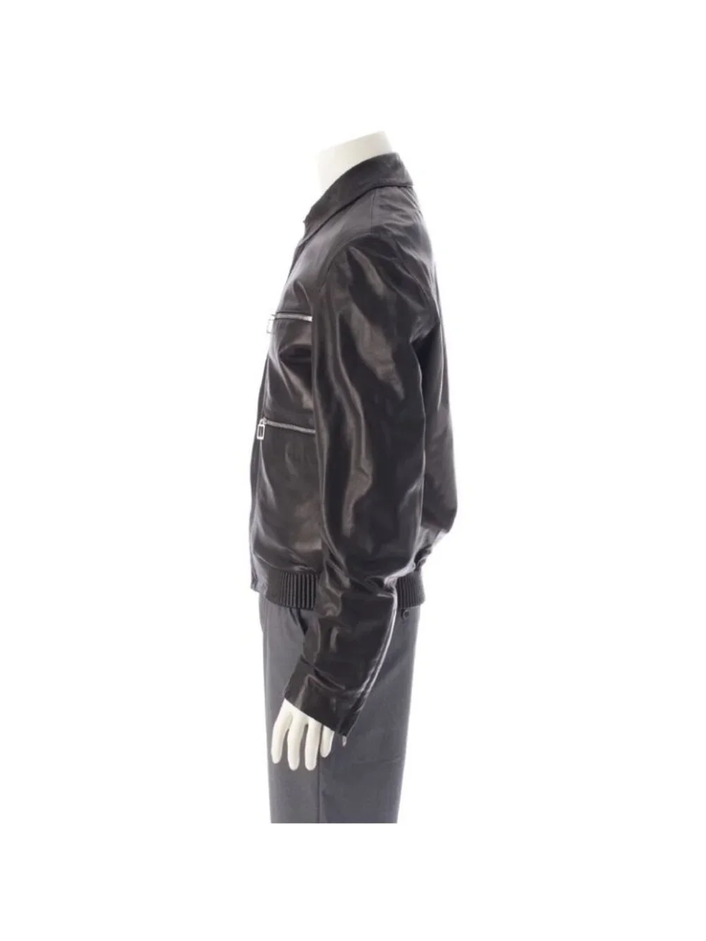 Dior Homme Ash Period Lamb Leather Chris Van Zip Up Blouson Jacket